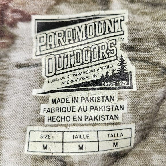 Mossy Oak V-Neck Ringer T-shirt Camo Hot Pink Women's Breakup Infinity Sz Medium - Picture 2 of 4